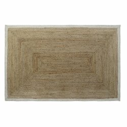 Matta DKD Home Decor Scandi Polyester Bomull Vit Ljusbrun Jute 1 Matta DKD Home Decor Scandi Polyester Bomull Vit Ljusbrun Jute 1