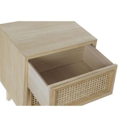 Nattduksbord DKD Home Decor Naturell Rattan Paulowniaträ (43 x 3 Nattduksbord DKD Home Decor Naturell Rattan Paulowniaträ (43 x 3