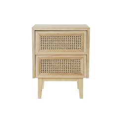 Nattduksbord DKD Home Decor Naturell Rattan Paulowniaträ (43 x 3 Nattduksbord DKD Home Decor Naturell Rattan Paulowniaträ (43 x 3