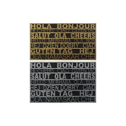Dörrmatta DKD Home Decor Silvrig Gyllene Gummi 2 antal Urban (75 Dörrmatta DKD Home Decor Silvrig Gyllene Gummi 2 antal Urban (75