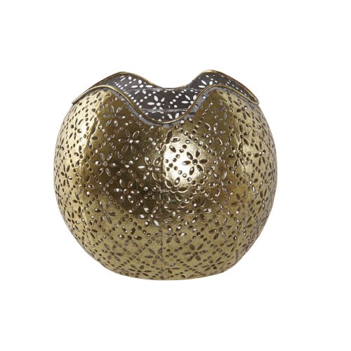 Ljusstakar Home ESPRIT Gyllene Metall Glas 13,5 x 13,5 x 11,5 cm Ljusstakar Home ESPRIT Gyllene Metall Glas 13,5 x 13,5 x 11,5 cm