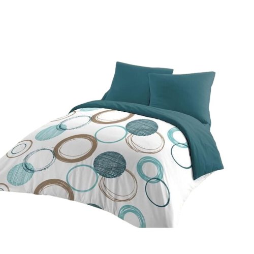 Täckslagsset HOME LINGE PASSION Vit Grön 240 x 260 cm Cirklar Täckslagsset HOME LINGE PASSION Vit Grön 240 x 260 cm Cirklar